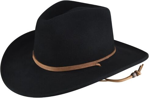 Western Men Wind River Joe Eder Litefelt Outback Hat Black M in Kuwait