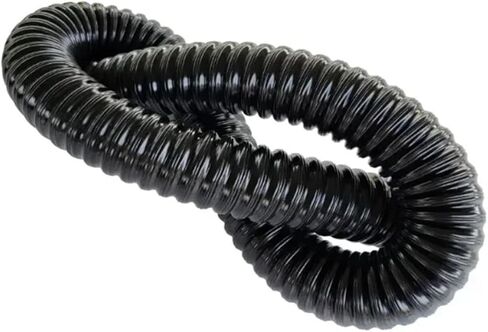 خرطوم سلك فولاذي مقاوم للحرارة العالية من البولي يوريثان الأسود، تهوية دخان عادم (سمك 2.0 مم، 1M_ID230MM) in Kuwait