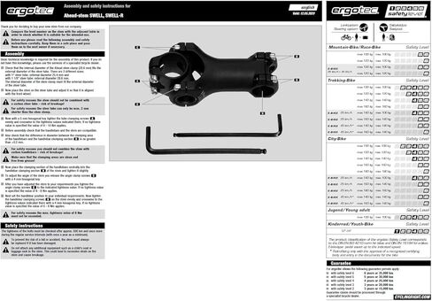 جذع ergotec Swell RE، مشبك 31.8 مم، مشبك شوكة 28.6 مم، ارتفاع المشبك 45 مم، زاوية -20 إلى 40 درجة، مستوى الأمان 6، أسود in Kuwait