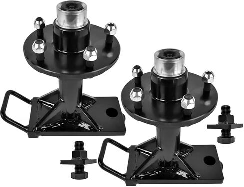 (2-Pack) 9000 lbs Shipping Container Wheels 5-Lug 5.5" Hubs, Heavy-Duty Shipping Container Axle Spindle Kit, Moves 20-40ft Containers in Saudi Arabia
