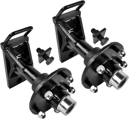 (2-Pack) 9000 lbs Shipping Container Wheels 5-Lug 5.5" Hubs, Heavy-Duty Shipping Container Axle Spindle Kit, Moves 20-40ft Containers in Saudi Arabia