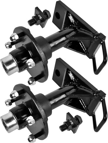 (2-Pack) 9000 lbs Shipping Container Wheels 5-Lug 5.5" Hubs, Heavy-Duty Shipping Container Axle Spindle Kit, Moves 20-40ft Containers in Saudi Arabia