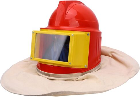 Jeanoko Sandblaster Helmet Premium ABS Double Layer Lens Air Feed Type Sand Blasting Hood for Painting Scraping, Construction Workers in Saudi Arabia