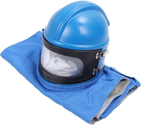 Haofy Sandblasting Helmet with Air Supply, Adjustable Airflow for Clear Visibility, 2 Replaceable Lenses, ABS Construction for Industrial Sites, Construction, Metal Workshops in Saudi Arabia
