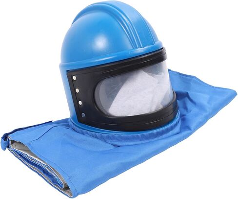 Haofy Sandblasting Helmet with Air Supply, Adjustable Airflow for Clear Visibility, 2 Replaceable Lenses, ABS Construction for Industrial Sites, Construction, Metal Workshops in Saudi Arabia