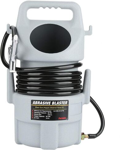 Professional Portable Pneumatic Sand Kit Sandblasting for Rust Paint Removal 50 lb. Hopper for DIY Enthusiasts in Saudi Arabia