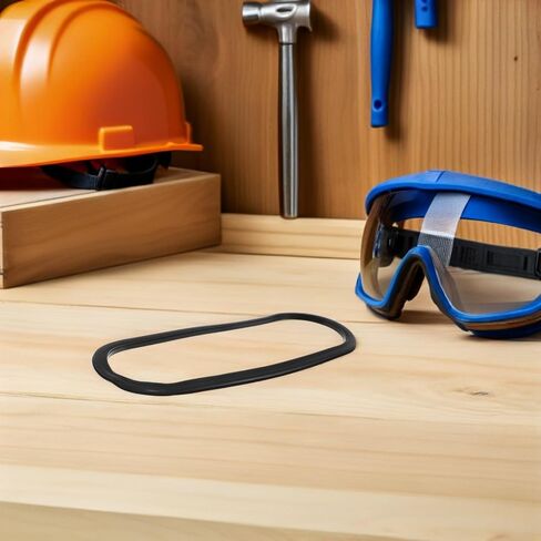 Garneck Anti-dust Rubber Lens Frame for Sandblaster Helmet Replacement Visor Frame for Sandblasting Hood Lens Easy Install Accessory for Industrial Safety and Blast Use in Saudi Arabia
