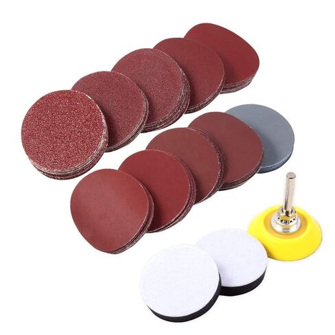 100PCS Sanding Discs 3 Inch Hook and Loop Sandpaper 80/100/180/240/600/800/1000/1200/2000/3000 Grit Sander Disc Sanding for Sanders Drill Grinder Rotary Tools Attachment Woodworking in Saudi Arabia