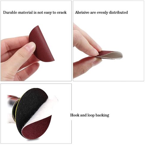 100PCS Sanding Discs 3 Inch Hook and Loop Sandpaper 80/100/180/240/600/800/1000/1200/2000/3000 Grit Sander Disc Sanding for Sanders Drill Grinder Rotary Tools Attachment Woodworking in Saudi Arabia