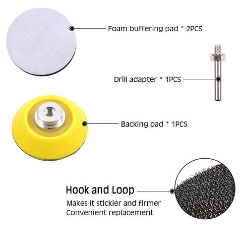 100PCS Sanding Discs 3 Inch Hook and Loop Sandpaper 80/100/180/240/600/800/1000/1200/2000/3000 Grit Sander Disc Sanding for Sanders Drill Grinder Rotary Tools Attachment Woodworking in Saudi Arabia