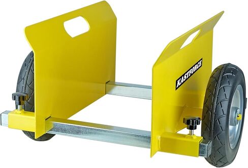 لوحة دوللي بسعة 600 رطل، 8 بوصة، عجلات شديدة التحمل غير مسطحة، لوحة مشبك قابلة للتعديل، عربة خشبية، محرك سياج، باب دوللي، سعة تثبيت 10 بوصة، KF4007 in Kuwait