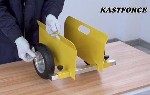 لوحة دوللي بسعة 600 رطل، 8 بوصة، عجلات شديدة التحمل غير مسطحة، لوحة مشبك قابلة للتعديل، عربة خشبية، محرك سياج، باب دوللي، سعة تثبيت 10 بوصة، KF4007 in Kuwait