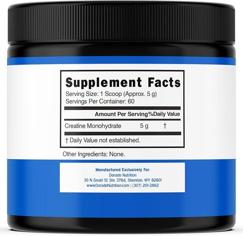 Creatine Monohydrate Powder 5G l Micronized & Unflavored l 60 Servings 5000mg per Serving l Pure Creatine Supplement for Men & Women l Supports Muscle Growth, Energy & Recovery l Non-GMO & Vegan in Saudi Arabia