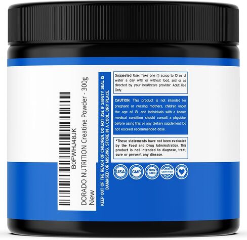 Creatine Monohydrate Powder 5G l Micronized & Unflavored l 60 Servings 5000mg per Serving l Pure Creatine Supplement for Men & Women l Supports Muscle Growth, Energy & Recovery l Non-GMO & Vegan in Saudi Arabia
