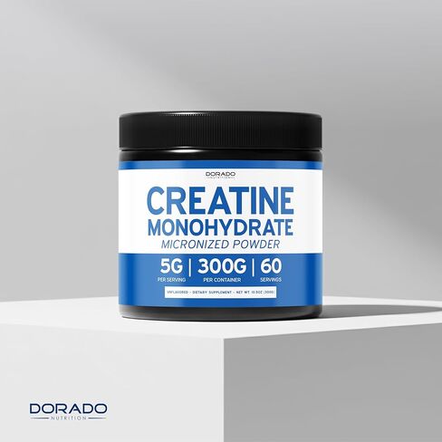 Creatine Monohydrate Powder 5G l Micronized & Unflavored l 60 Servings 5000mg per Serving l Pure Creatine Supplement for Men & Women l Supports Muscle Growth, Energy & Recovery l Non-GMO & Vegan in Saudi Arabia