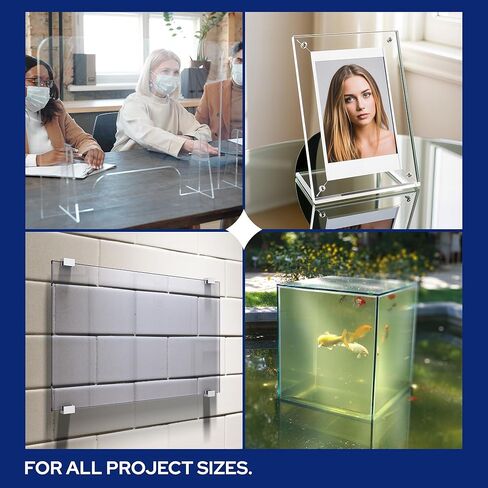 KASTLITE Clear Acrylic Sheet | 1/8" Thickness | 0.125" Thick Cut to Size Plexiglass | Nominal 12" x 36" /1' x 3' | for Arts & Crafts, Sign Boards, Models, DIY Projects & More | 1 Sheet in Kuwait