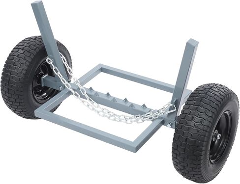 حامل سجل ATV شديد التحمل، سجل دوللي مع سلسلة، عربة نقل خشبية للمزرعة، النقل الخشبي التجاري (أسود، 24 بوصة. قطر + 1500 رطل) in Kuwait