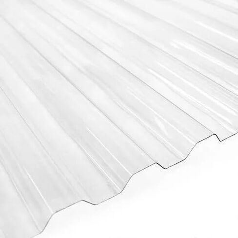 100-Pack Clear Polycarbonate Roofing Panels 72" L x 21" W, Corrugated Curved Roof Sheets for Patio, Greenhouse, Carport & Under-Deck Cover, Rainproof, High Light Transmission in Saudi Arabia