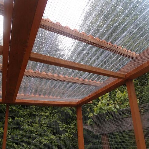 100-Pack Clear Polycarbonate Roofing Panels 72" L x 21" W, Corrugated Curved Roof Sheets for Patio, Greenhouse, Carport & Under-Deck Cover, Rainproof, High Light Transmission in Saudi Arabia