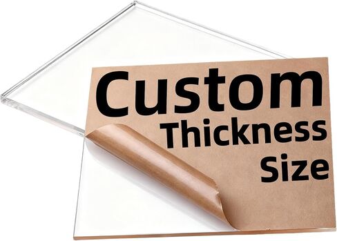 صفائح أكريليك بلوري مقطوعة حسب الطلب، ألواح زجاجية ذات حجم/شكل مخصص، مصممة خصيصًا لطلب صفائح بلاستيكية، أرفف مقسمة للخزانة‌ مشروع DIY، لوح عداد غير لامع بطول سمك مخصص in Kuwait
