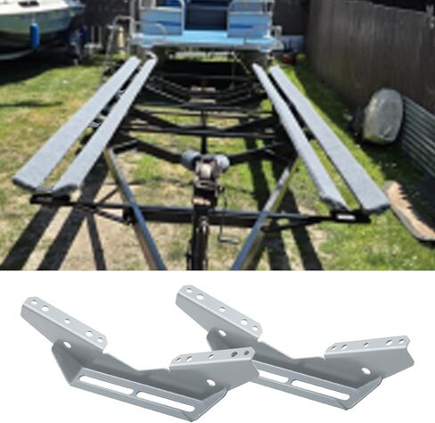 Colinktool Boat Trailer bunk Brackets,Heavy-Duty Steel Pontoon Trailer V Wing Brackets Fits for Various Board Widths-8Pack in Kuwait