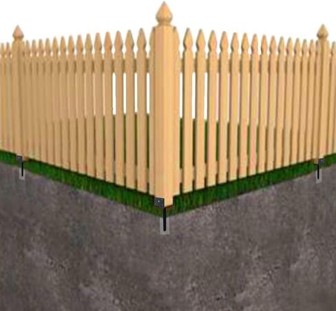 MTB Supply 4"x3.5" 1PC U Shape Fence Post Holder Black Powder Coated,Ground Spike Post Anchor Metal Concrete Post Anchor Deck Post Base in Kuwait