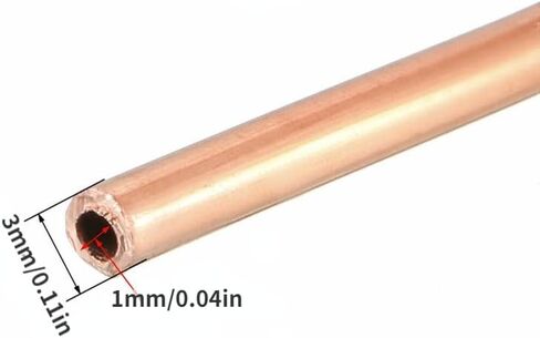 Copper Tube,Refrigeration Tubing, Soft Coil Copper Tubing OD 3mm x ID 1mm Length 6.56 Ft in Kuwait