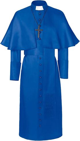 Unisex Clergy Robe Adult Priest Costume Monk Wizard Exorcist Costume Renaissance Cosplay Halloween Outfit in Saudi Arabia