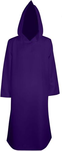 Unisex Adult Hooded Robe Cloak Medieval Poncho Renaissance Witch Cape Full Length Halloween Costumes Outerwear in Kuwait