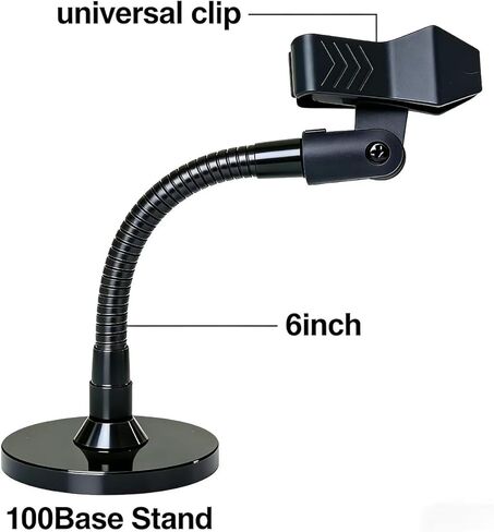 Microphone Holder,Lectern Mic Stand, Podium Mic Mount,Flexible Gooseneck 6 Inch With Universal Clip, Black, 100mm Heavy Mic Plate in Kuwait