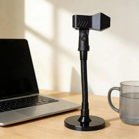 Microphone Holder,Lectern Mic Stand, Podium Mic Mount,Flexible Gooseneck 6 Inch With Universal Clip, Black, 100mm Heavy Mic Plate in Kuwait