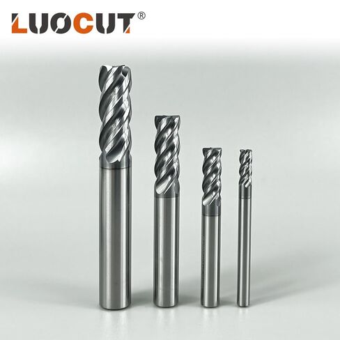 Carbide Corner Radius End Mill - 4 Flute Unequal Flute Spacing & Helix Design- for Stainless Steel -6R0.5*D6*15 * 50 in Saudi Arabia