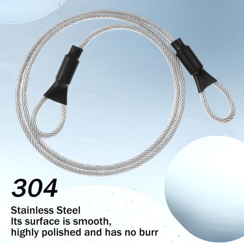 24 Pcs1/8" Stage Light Cables, 2.1 ft Safety Cables with Carabiner Lock for DJ Light Equipments, Stainless Steel Wire Ropes, 120lb Load Capacity in Saudi Arabia