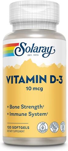 SOLARAY Vitamin D-3-400 IU | 120 Softgels in Saudi Arabia