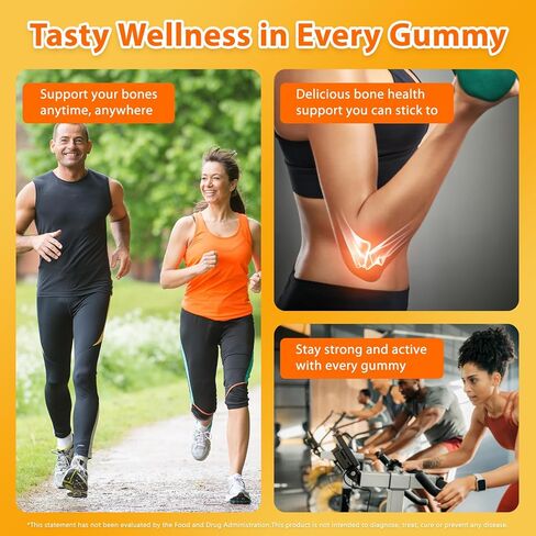 Biobor Sugar Free Vitamin D3 K2 Gummies with Calcium, 2000 IU D3 & 200 mcg K2 & 200 mg Calcium, Supports Healthy Bones, Gluten Free, GMO Free, 60 Count in Kuwait