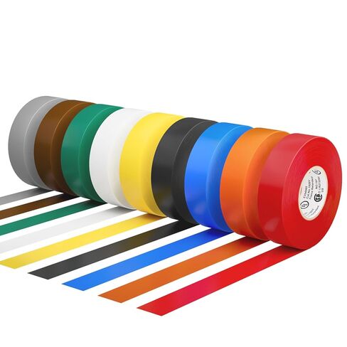 SWRT UL/CSA Colored Electrical Tape 9 Colors, 7 mils -600V, 0.75 in x 66 FT Electric Tape Colors, Flame Retardant, Strong Adhesive, for Home DIY Electrical Repairs Professional Installations in Saudi Arabia