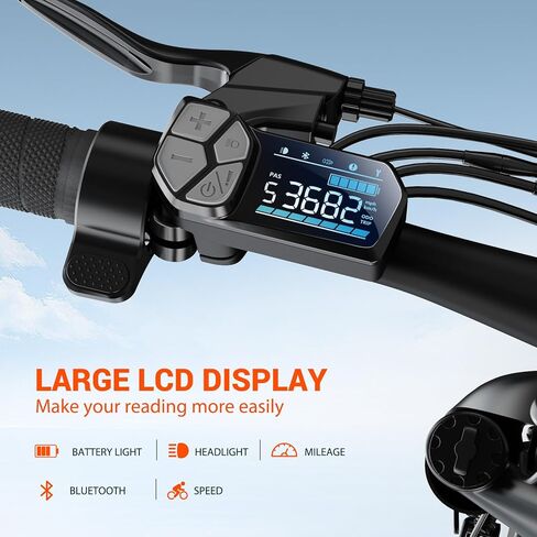 دراجة كهربائية SISIGAD للبالغين، محرك 1500 واط (الذروة)، يمكن أن تصل السرعة إلى 28 ميلاً في الساعة، بطارية 48 فولت، أقصى سرعة للسفر 60 ميلًا، دراجة جبلية كهربائية، مجهزة بإطار سميك 26 * 4.0 بوصة، دراجة كهربائية 7 سرعات in Kuwait