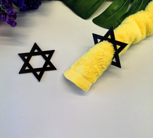 Set of 12 Star of David Star Napkin Rings,Star of David Napkin Holder for Hanukkah Chanukkah Passover Jewish Holiday Dinner Table Decoration Housewarming Gift (Gold) in Kuwait