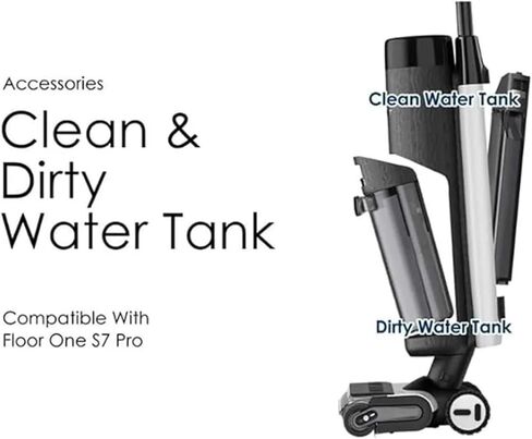 Vacuum Cleaner Clean Water Tank And Dirty Water Tank Replacement (optional). Compatible With Tineco Floor One S7 Pro(Black-Dirt Water Tank) in Saudi Arabia