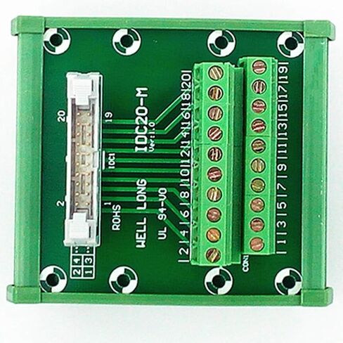 DIN Rail Mount IDC20 Male Header Breakout Board, Terminal Block, Connector in Saudi Arabia