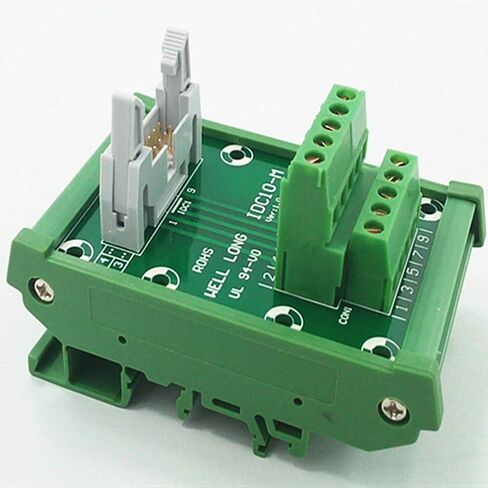IDC10 DIN Rail Mounted Interface Module IDC pin Pitch 2.54mm/0.1" Male Header Connector. in Saudi Arabia