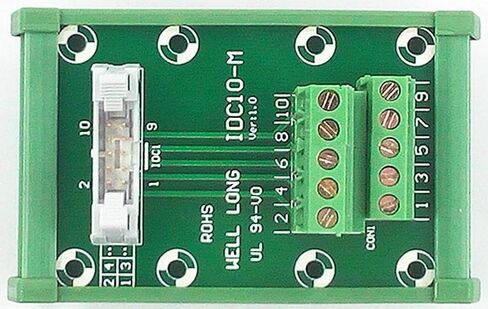 IDC10 DIN Rail Mounted Interface Module IDC pin Pitch 2.54mm/0.1" Male Header Connector. in Saudi Arabia