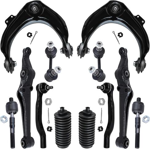 Detroit Axle-12pc مجموعة تعليق الطرف الأمامي لـ 2WD Ford Expedition F-150 F-250 Navigator 2 أذرع التحكم العليا 2 مفاصل الكرة السفلية 2 قضبان الربط in Kuwait