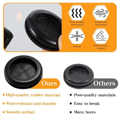6 Pcs Rubber Grommets for Wiring, Firewall Grommets Rubber Cable Grommet Protector 1-1/2"Drill Hole, 1-3/16" ID, Firewall Hole Plugs Double-Sided Round in Saudi Arabia