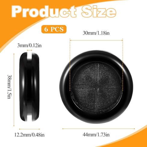 6 Pcs Rubber Grommets for Wiring, Firewall Grommets Rubber Cable Grommet Protector 1-1/2"Drill Hole, 1-3/16" ID, Firewall Hole Plugs Double-Sided Round in Saudi Arabia