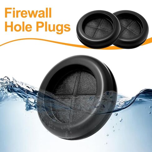 6 Pcs Rubber Grommets for Wiring, Firewall Grommets Rubber Cable Grommet Protector 1-1/2"Drill Hole, 1-3/16" ID, Firewall Hole Plugs Double-Sided Round in Saudi Arabia