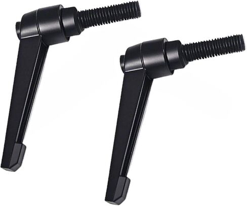 2Pcs M4/M5/M6/M8/M10/M12/M16 Adjustable Knobs Handle Male Thread Push Button Ratchet for Lathe Machinery, Black(M10*25) in Saudi Arabia