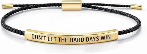 Dont Let The Hard Days Win Bracelet Motivational Stainless Steel Bracelets for Women Inspirational Jewelry Encouragement Gifts in Saudi Arabia
