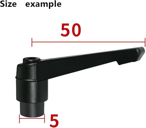 2 حزمة M16 x 114 مقابض قابلة للتعديل مقبض أنثى زر ضغط السقاطة لآلات المخرطة، أسود in Saudi Arabia