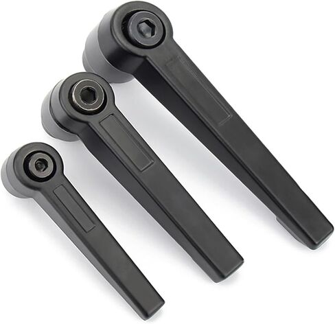 2 Pcs M8 Adjustable Knobs Handle Female Thread Push Button Ratchet Quick Release Locking Rotating Bolt, Black in Saudi Arabia